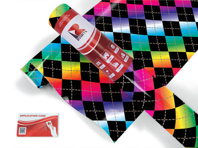 rainbow gradient argyle Craft Vinyl Roll