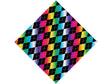 Rainbow Gradient Argyle Vinyl Wrap Pattern