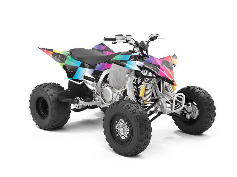 Rainbow Gradient Argyle ATV Wrapping Vinyl