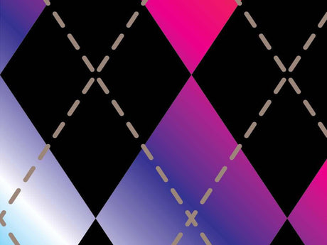 Rainbow Gradient Argyle Vinyl Wrap Pattern~Rwraps Series 914 Digitally Printed Vinyl Wrap~0