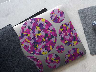 rainbow heather camouflage DIY Laptop Stickers