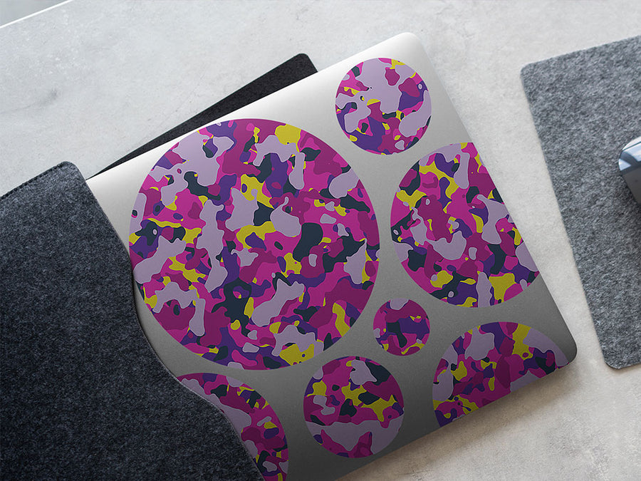 rainbow heather camouflage DIY Laptop Stickers