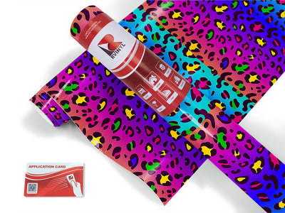 rainbow leopard animal print Craft Vinyl Roll