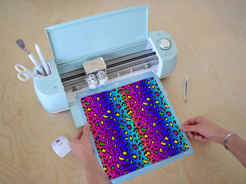 rainbow leopard animal print Cricut Compatible Vinyl