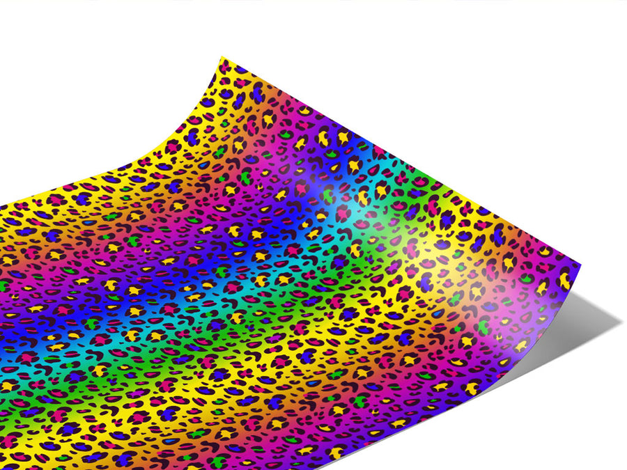 Rainbow Leopard Vinyl Wraps~Rwraps Series 914 Digitally Printed Vinyl Wrap~1
