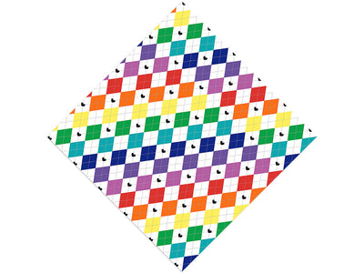 Rainbow Love Argyle Vinyl Wrap Pattern