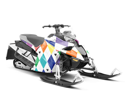 Rainbow Love Argyle Custom Wrapped Snowmobile