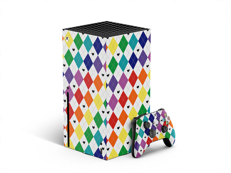 rainbow love argyle XBOX DIY Decal