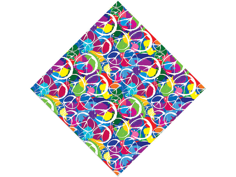 Rainbow Peace Graffiti Vinyl Wrap Pattern
