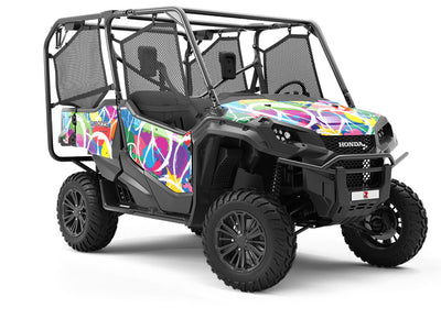 Rainbow Peace Graffiti Utility Vehicle Vinyl Wrap
