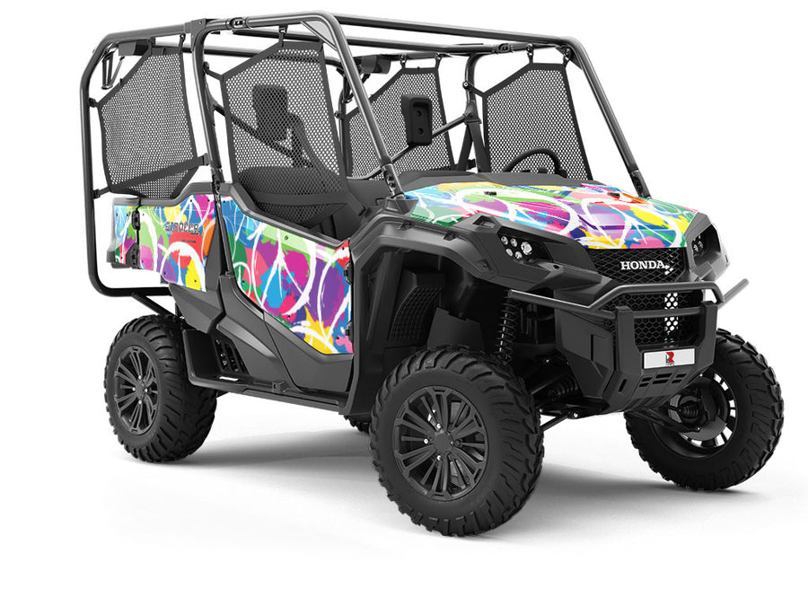 Rainbow Peace Graffiti Utility Vehicle Vinyl Wrap