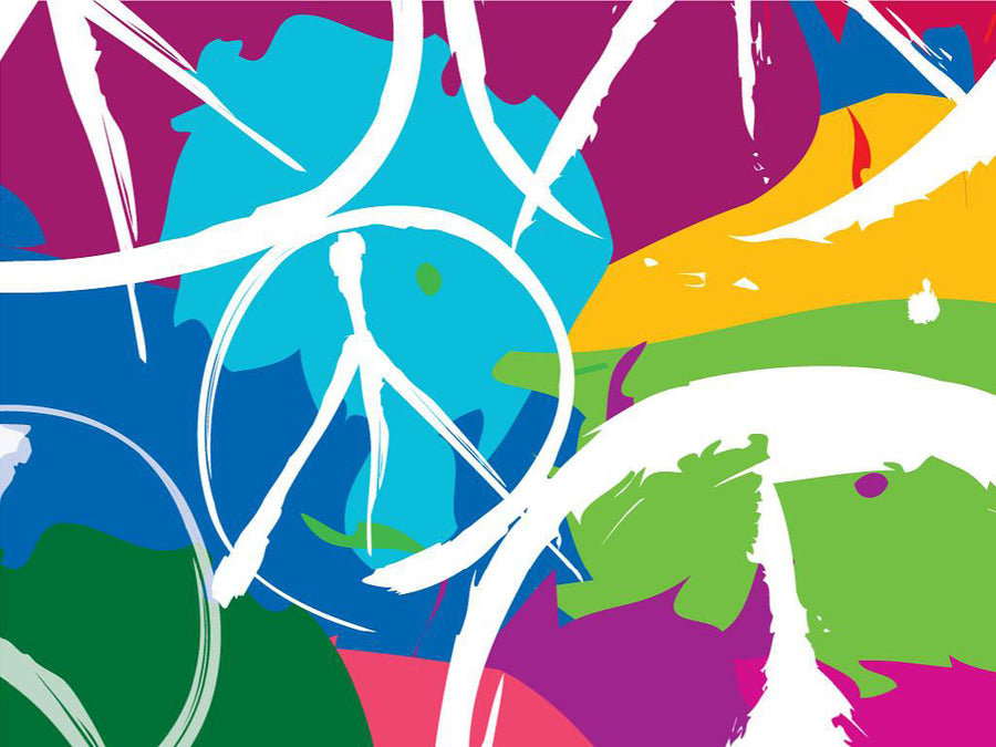 Rainbow Peace Graffiti Vinyl Wrap Pattern~Rwraps Series 914 Digitally Printed Vinyl Wrap~0