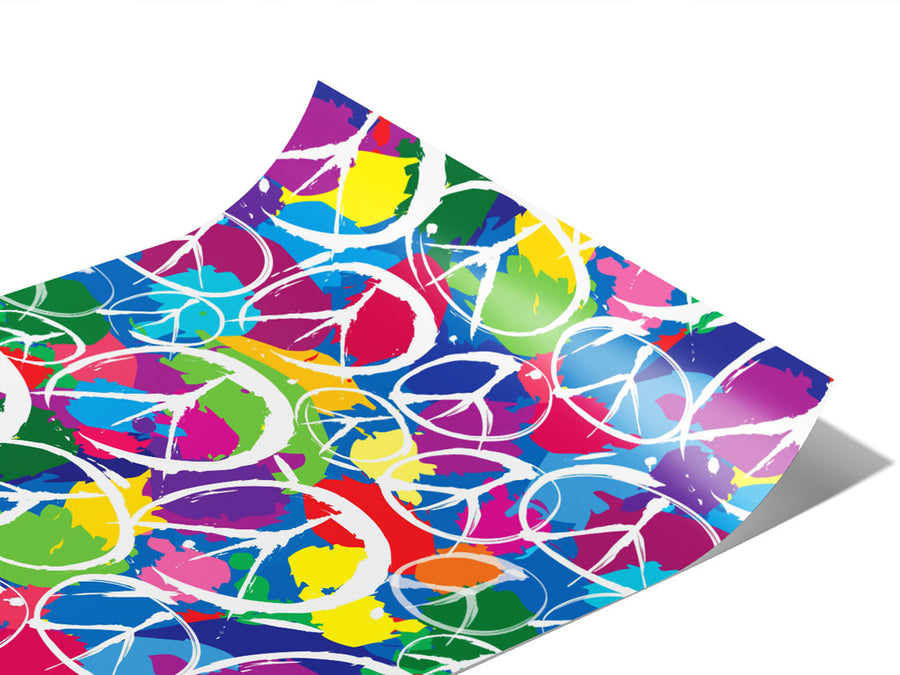 Rainbow Peace Graffiti Vinyl Wraps~Rwraps Series 914 Digitally Printed Vinyl Wrap~1