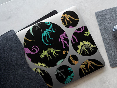 rainbow relics dinosaur DIY Laptop Stickers