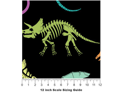 Rainbow Relics Dinosaur Vinyl Film Pattern Size 12 inch Scale~Rwraps Rainbow Relics Dinosaur Sizing Chart~2