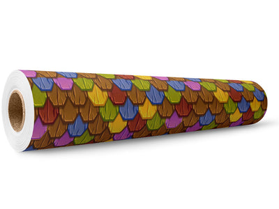 Rainbow Scaled Tile Wrap Film Wholesale Roll~Rwraps Series 914 Digitally Printed Vinyl Roll~5