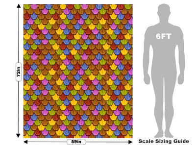 Rainbow Scaled Tile Vehicle Wrap Scale~Rwraps Series 914 Rainbow Scaled Tile Measurements~2