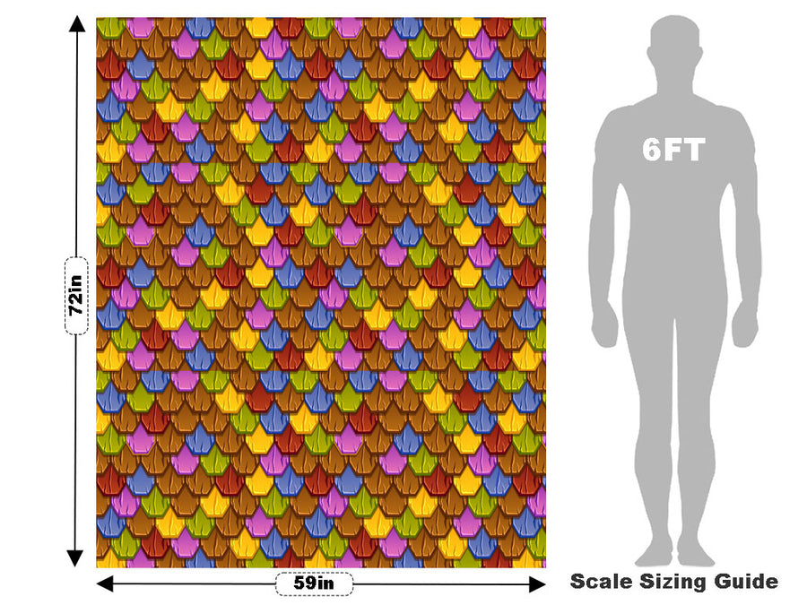 Rainbow Scaled Tile Vehicle Wrap Scale~Rwraps Series 914 Rainbow Scaled Tile Measurements~2