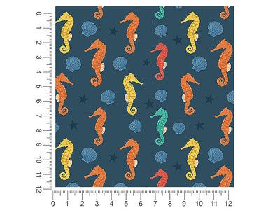 rainbow seahorses salt water 1ft x 1ft Craft Sheets