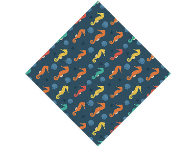 Rainbow Seahorses Marine Life Vinyl Wrap Pattern