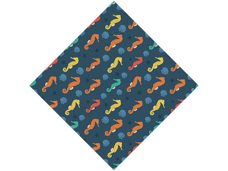 Rainbow Seahorses Marine Life Vinyl Wrap Pattern