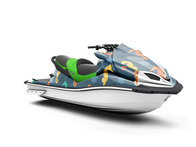 Rainbow Seahorses Marine Life Jet Ski Vinyl Customized Wrap