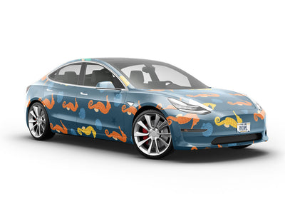 Rainbow Seahorses Marine Life Vehicle Vinyl Wrap