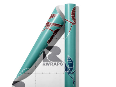 Rainbow Senses Bug Wrap Film Sheets~Rwraps Series 914 Rainbow Senses Bug Scrolled Sheet~3