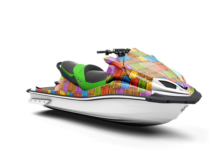 Rainbow Shake Tile Jet Ski Vinyl Customized Wrap