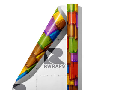 Rainbow Shake Tile Wrap Film Sheets~Rwraps Series 914 Rainbow Shake Tile Scrolled Sheet~4