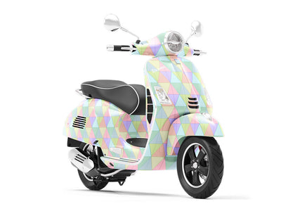 Rainbow Triangles Tile Vespa Scooter Wrap Film