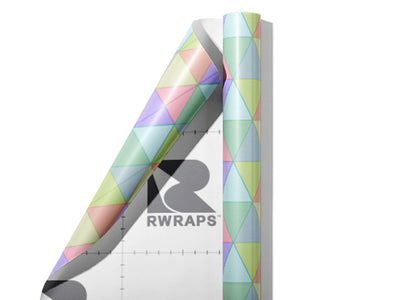 Rainbow Triangles Tile Wrap Film Sheets~Rwraps Series 914 Rainbow Triangles Tile Scrolled Sheet~4