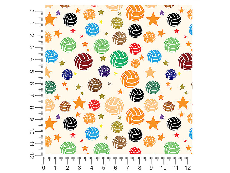 rainbow volleyballs sport 1ft x 1ft Craft Sheets