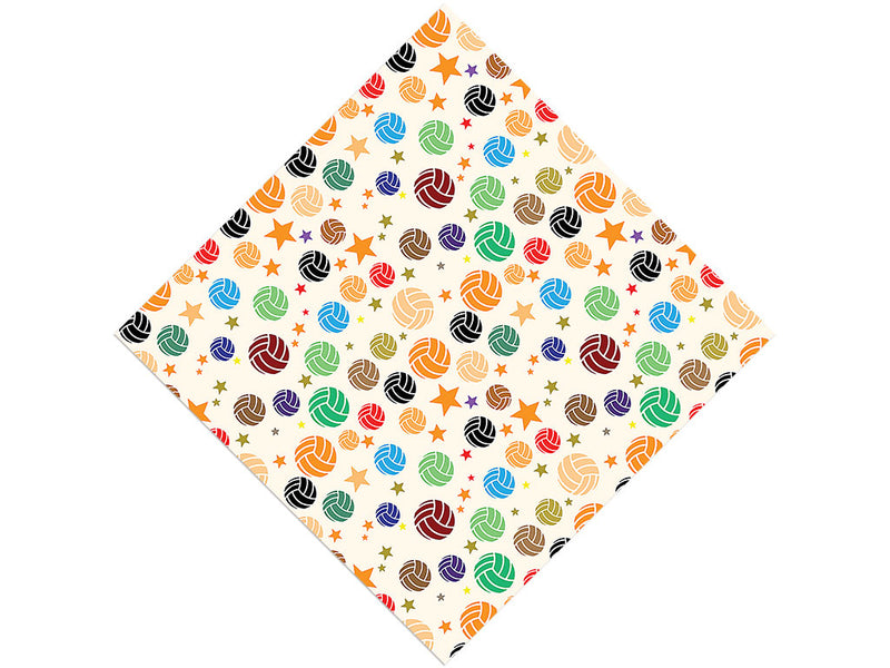 Rainbow Volleyballs Sport Vinyl Wrap Pattern