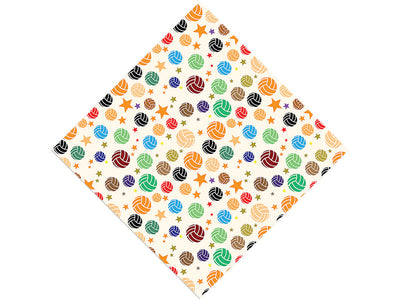 Rainbow Volleyballs Sport Vinyl Wrap Pattern