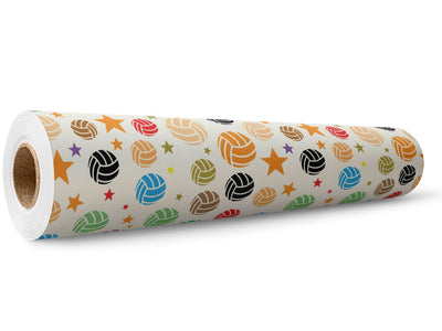 Rainbow Volleyballs Sport Wrap Film Wholesale Roll~Rwraps Series 914 Digitally Printed Vinyl Roll~5