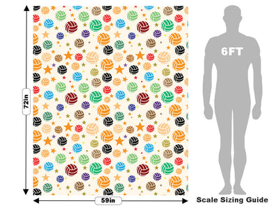 Rainbow Volleyballs Sport Vehicle Wrap Scale~Rwraps Series 914 Rainbow Volleyballs Sport Measurements~1