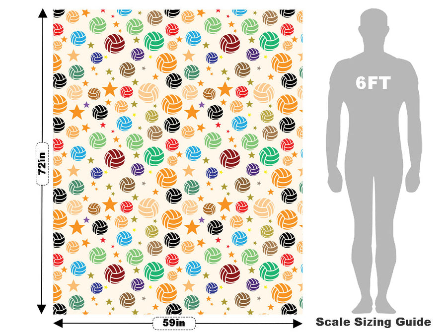 Rainbow Volleyballs Sport Vehicle Wrap Scale~Rwraps Series 914 Rainbow Volleyballs Sport Measurements~1