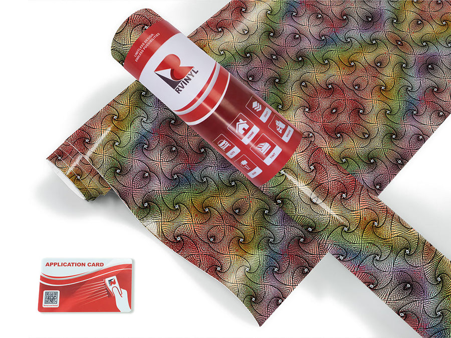 rainbows and diamonds optical illusion Craft Vinyl Roll