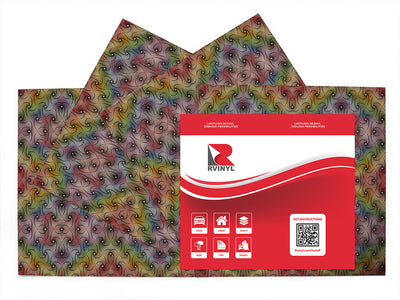 rainbows and diamonds optical illusion Craft Vinyl Sheet Pack