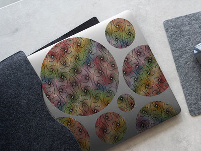 rainbows and diamonds optical illusion DIY Laptop Stickers
