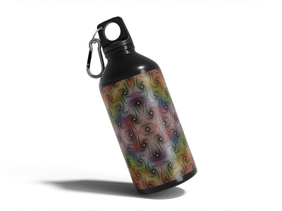 rainbows and diamonds optical illusion Water Bottle DIY Stickers