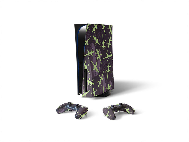 rainforest green animal Sony PS5 DIY Skin