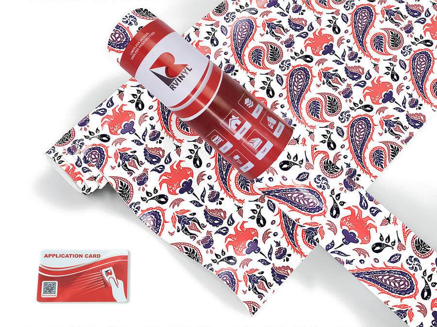 rainstorm worries paisley Craft Vinyl Roll