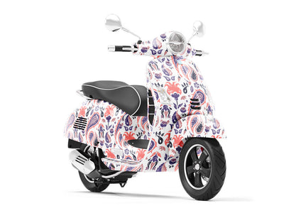 Rainstorm Worries Paisley Vespa Scooter Wrap Film