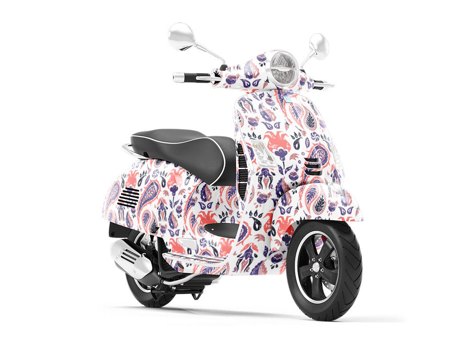 Rainstorm Worries Paisley Vespa Scooter Wrap Film
