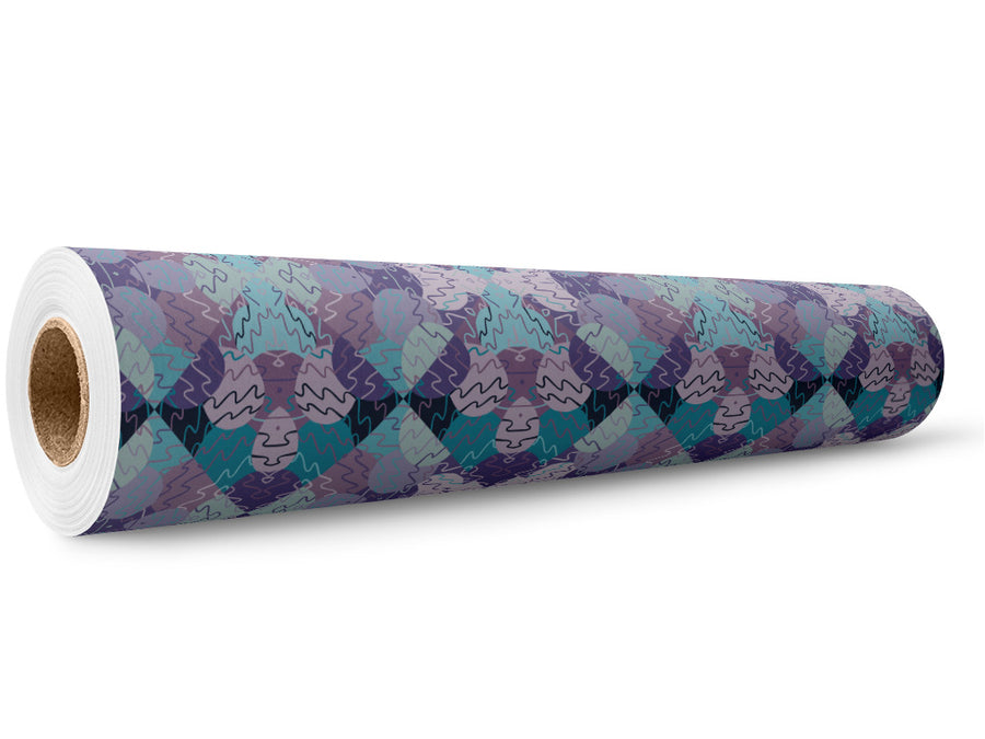 Rainy Daze Mosaic Wrap Film Wholesale Roll~Rwraps Series 914 Digitally Printed Vinyl Roll~5
