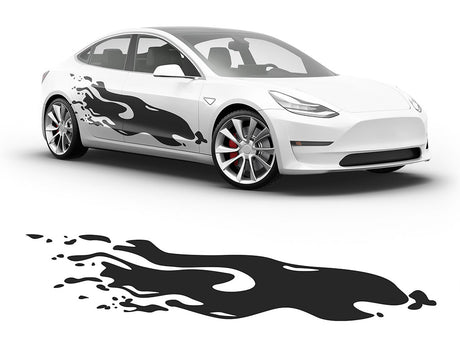 3M Black Rally Splash Body Graphic~Full Side Auto Decal Kit~0