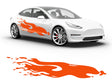 3M Bright Orange Rally Splash Body Graphic~Full Side Auto Decal Kit~0