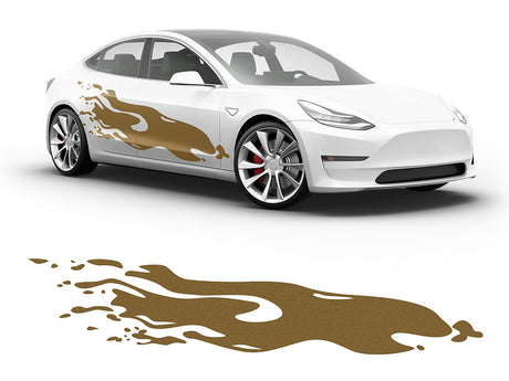 3M Gold Rally Splash Body Graphic~Full Side Auto Decal Kit~0